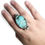 Thumbnail: Fauna Turquoise Adjustable Ring sz 8-10