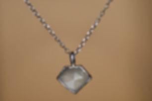 White Moonstone Pentagon-One-of-a-kind