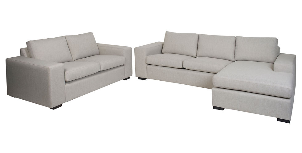 The Zetti 3.5 chaise + 2.5 sofa bed package