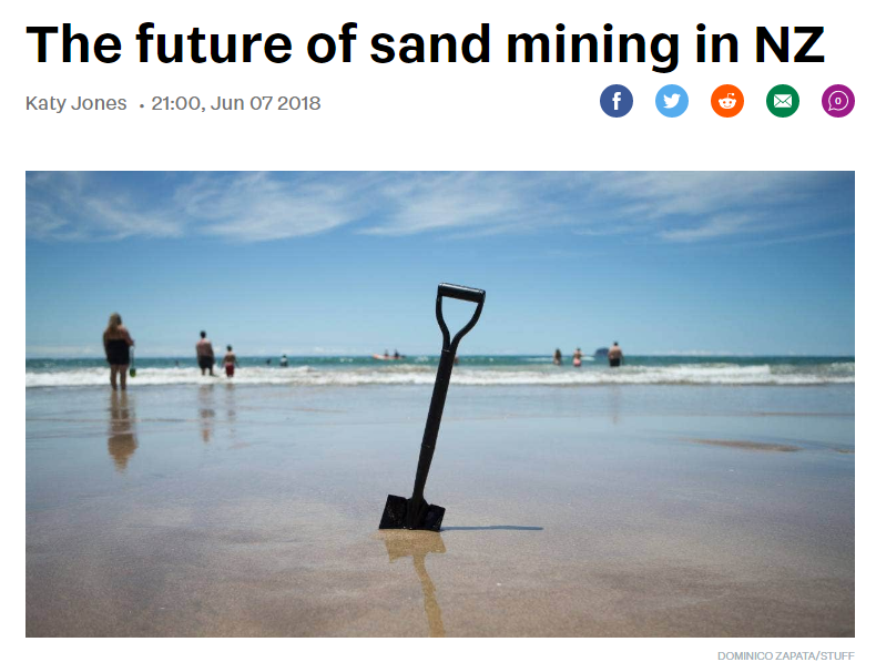 Stuff - The Future of Sand Mining in NZ