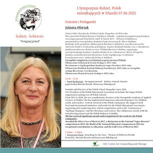 I Sympozjum Kobiet, Polek mieszkających w Irlandii - Gościnie i Prelegentki