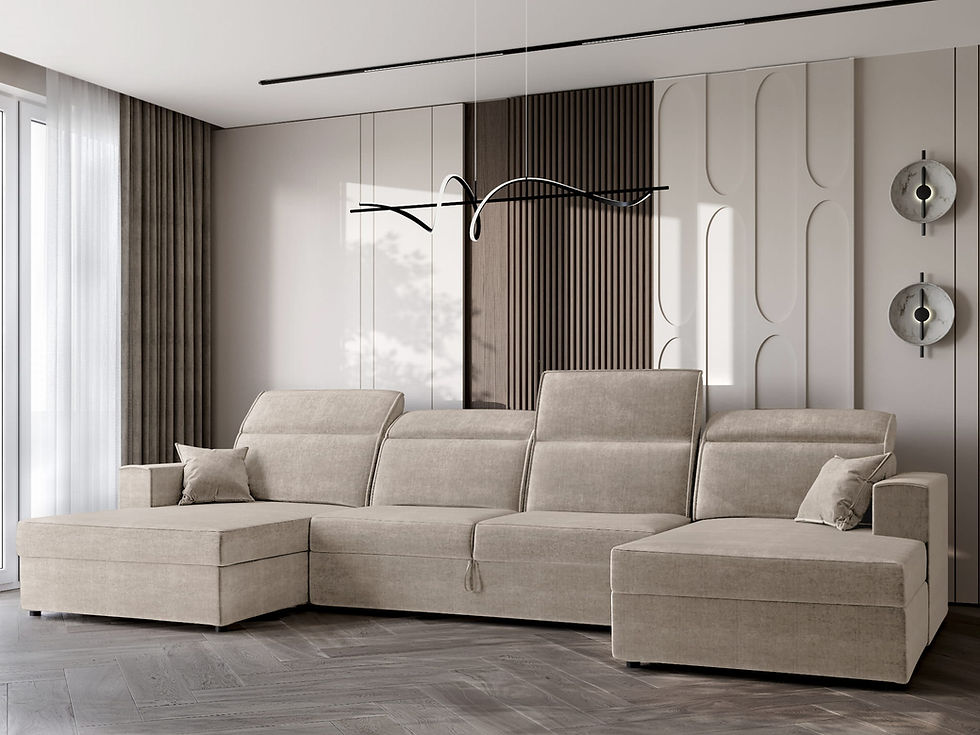 Thumbnail: ARMANI U - Shaped Large Corner Sofa Bed
