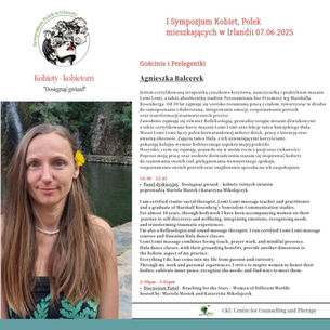 I Sympozjum Kobiet, Polek mieszkających w Irlandii - Gościnie i Prelegentki