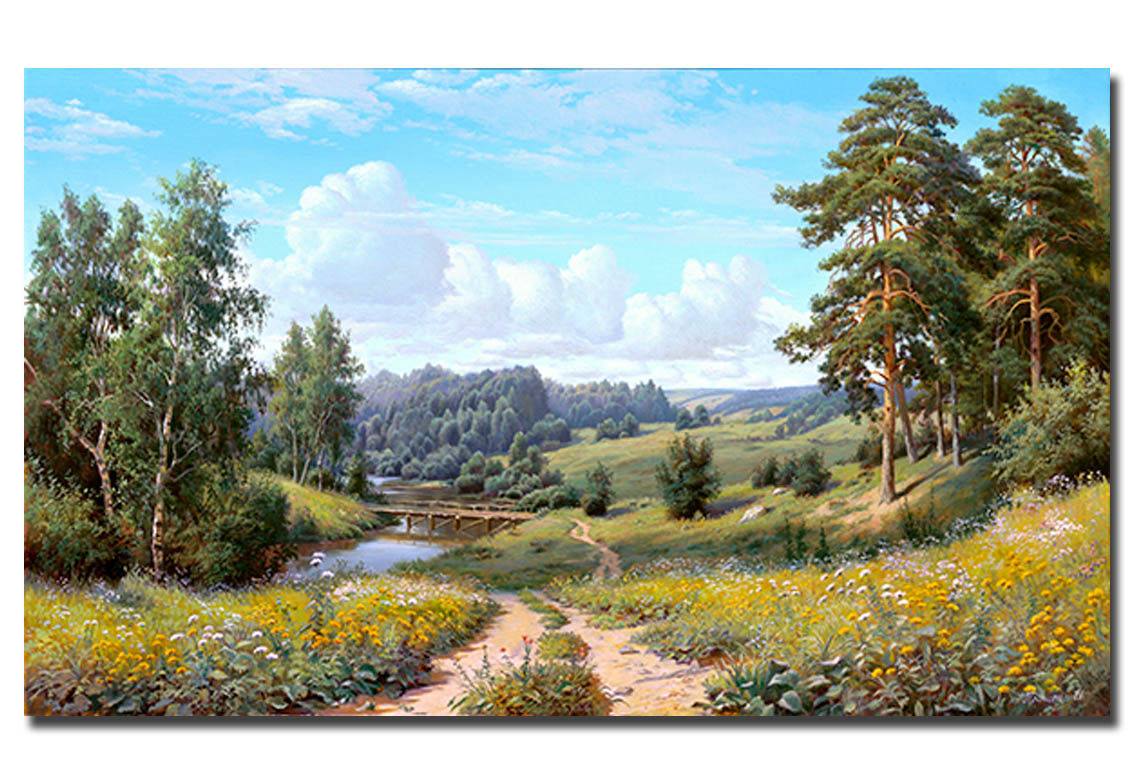 Картина "Мостик через речку"