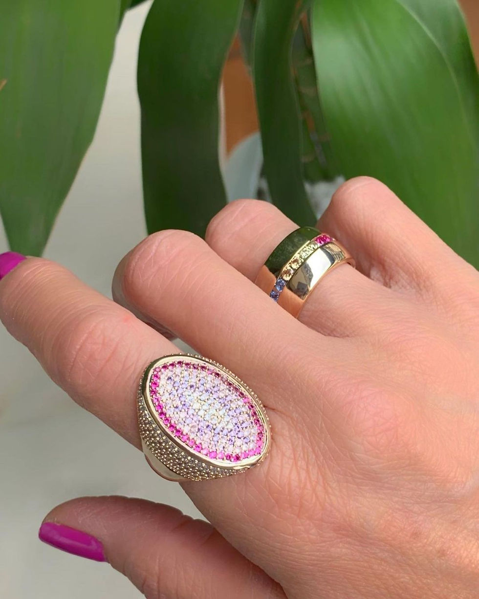 Miniatura: Anel Oval Color