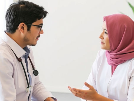 Patient learning about the signs of depression Dubai and when to see a psychiatrist.