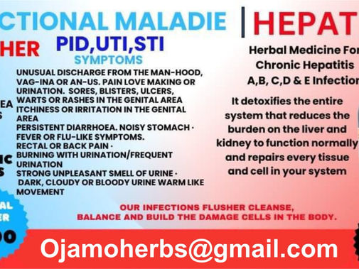 A banner showing what doctor ojamo use herbal remedy to cure and the health benefit too