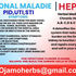 A banner showing what doctor ojamo use herbal remedy to cure and the health benefit too
