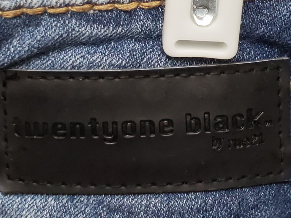 Thumbnail: Tri-Color Bleached 21 Black Jeans