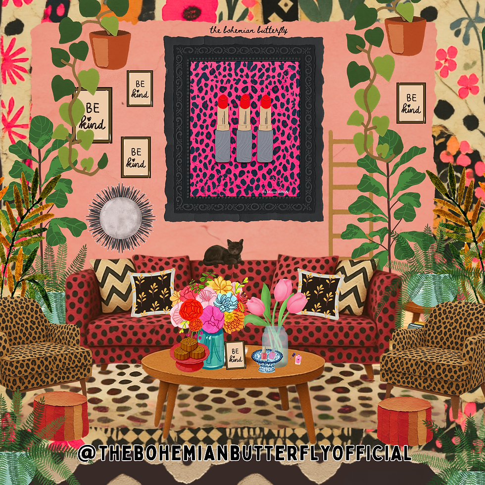 Thumbnail: Pink Animal Print and Lipstick Art Print
