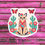 Thumbnail: Kimono Kitty Cat Cactus Flower Butterfly Sticker