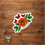 Thumbnail: Orange Bohemian Rose and Monarch Butterfly Sticker