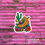 Thumbnail: Leopard Print Roller Skates Roses Butterfly Cactus Flower Sticker