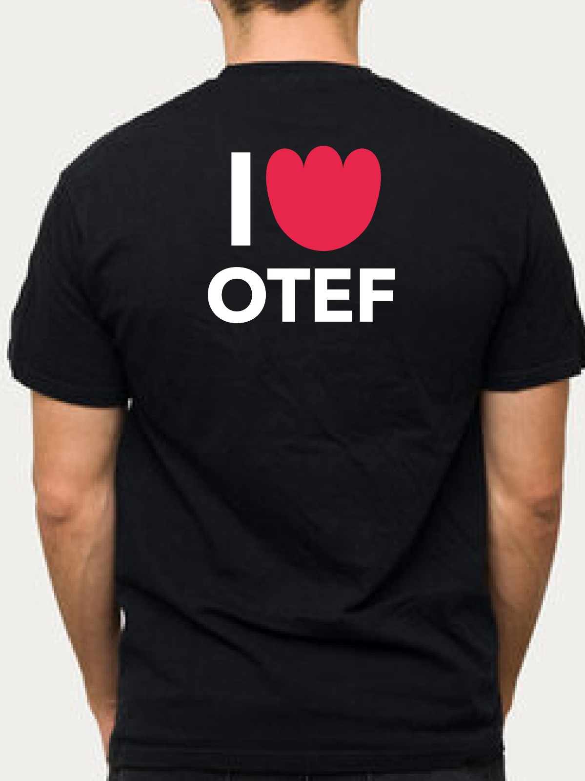חולצה שחורה קלאסית I ❤️ OTEF