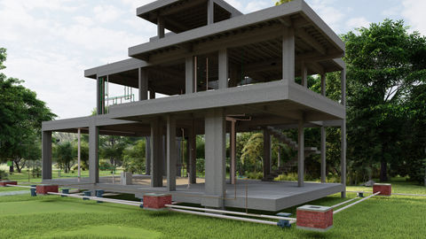 projeto estrutural desenvolvido para uma residencial em palhoça