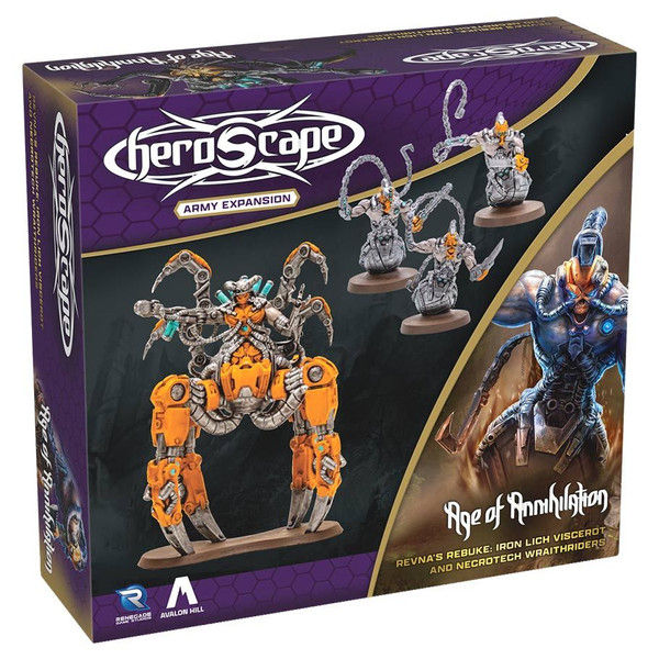 Heroscape: Revna’s Rebuke: Iron Lich Viscerot and Necrotech Wraithriders Army