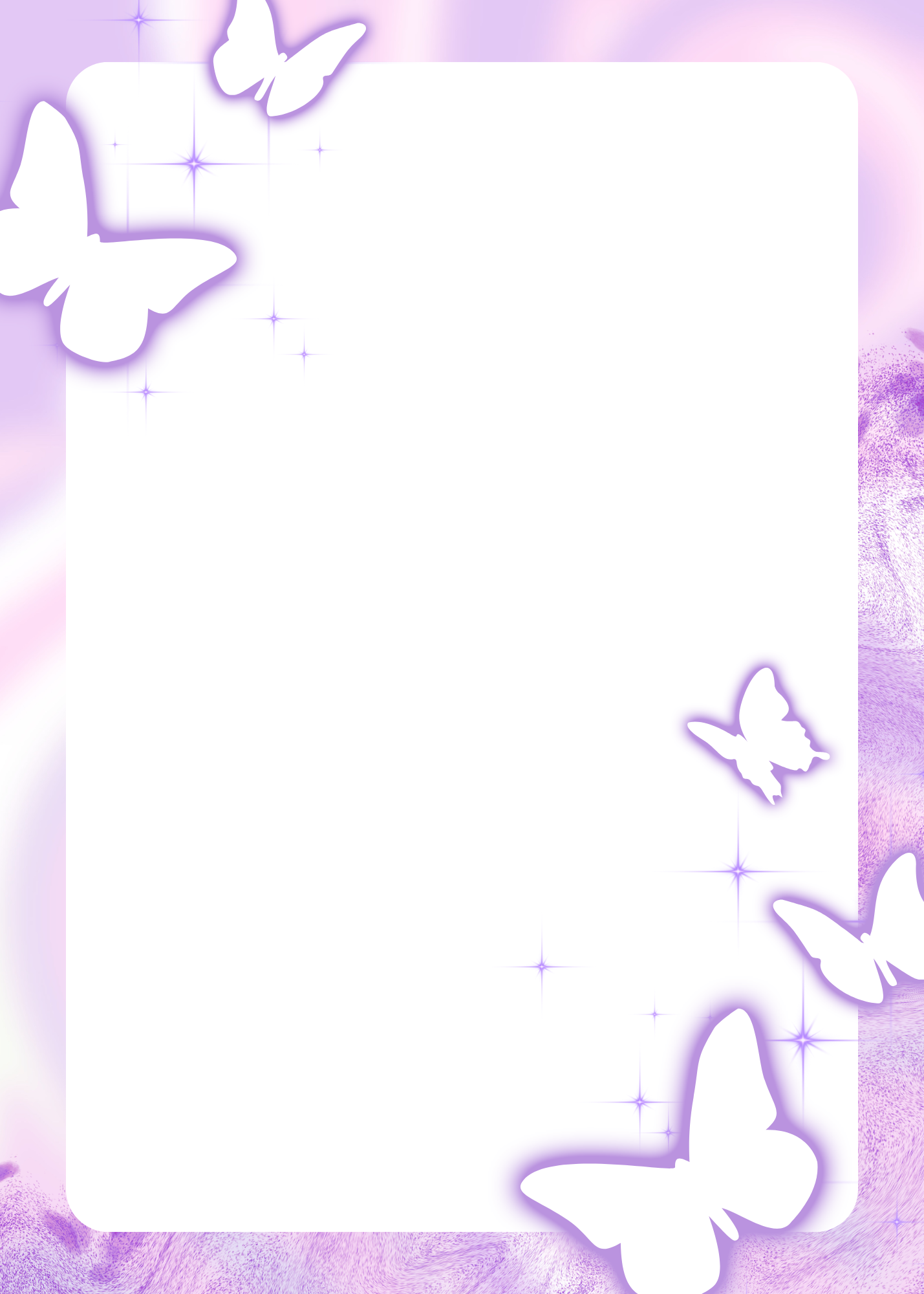 Purple Glowing Butterfly - 5x7 Notepad - Customizeable