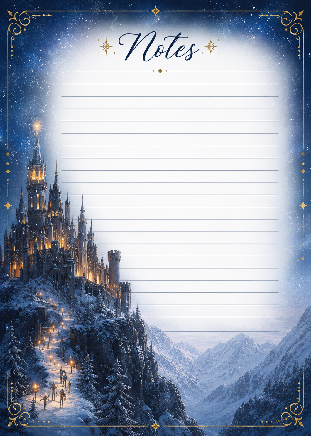 Palace Blue - 5x7 Notepad - Customizeable