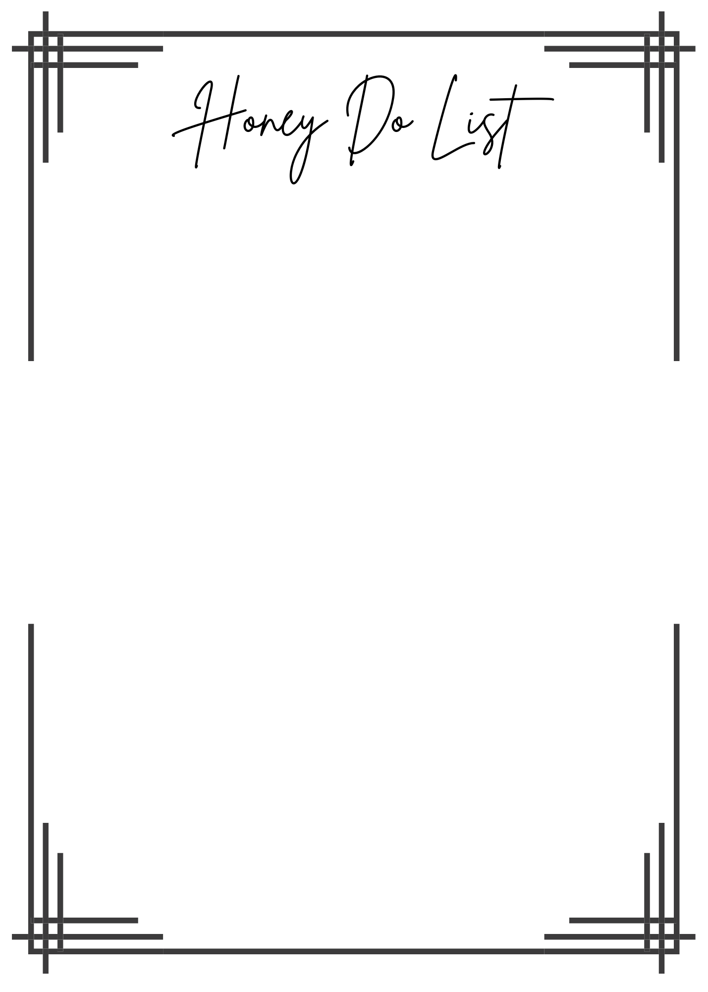 Honey Do List - Classic Border - 5x7 Notepad - Customizeable