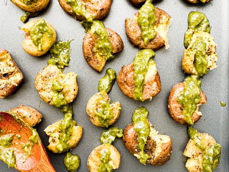 Easy Garlic Smashed Potatoes