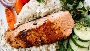 Weeknight Greeknight Salmon Dinner