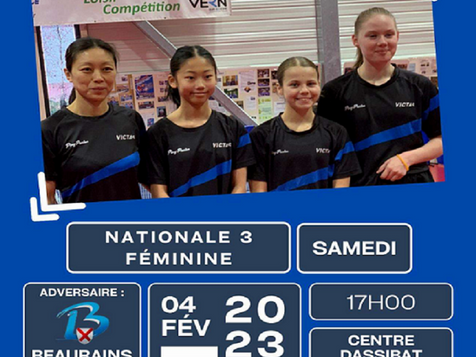 Tennis de Table : Les filles défient Beaurains