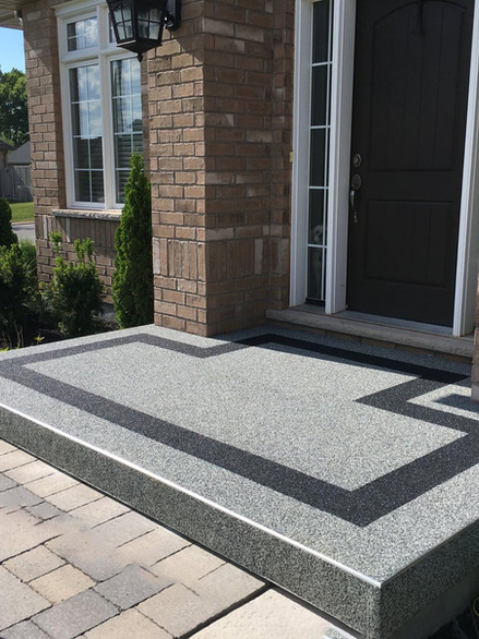 rubber stone resurfacing driveway walkway pathway
