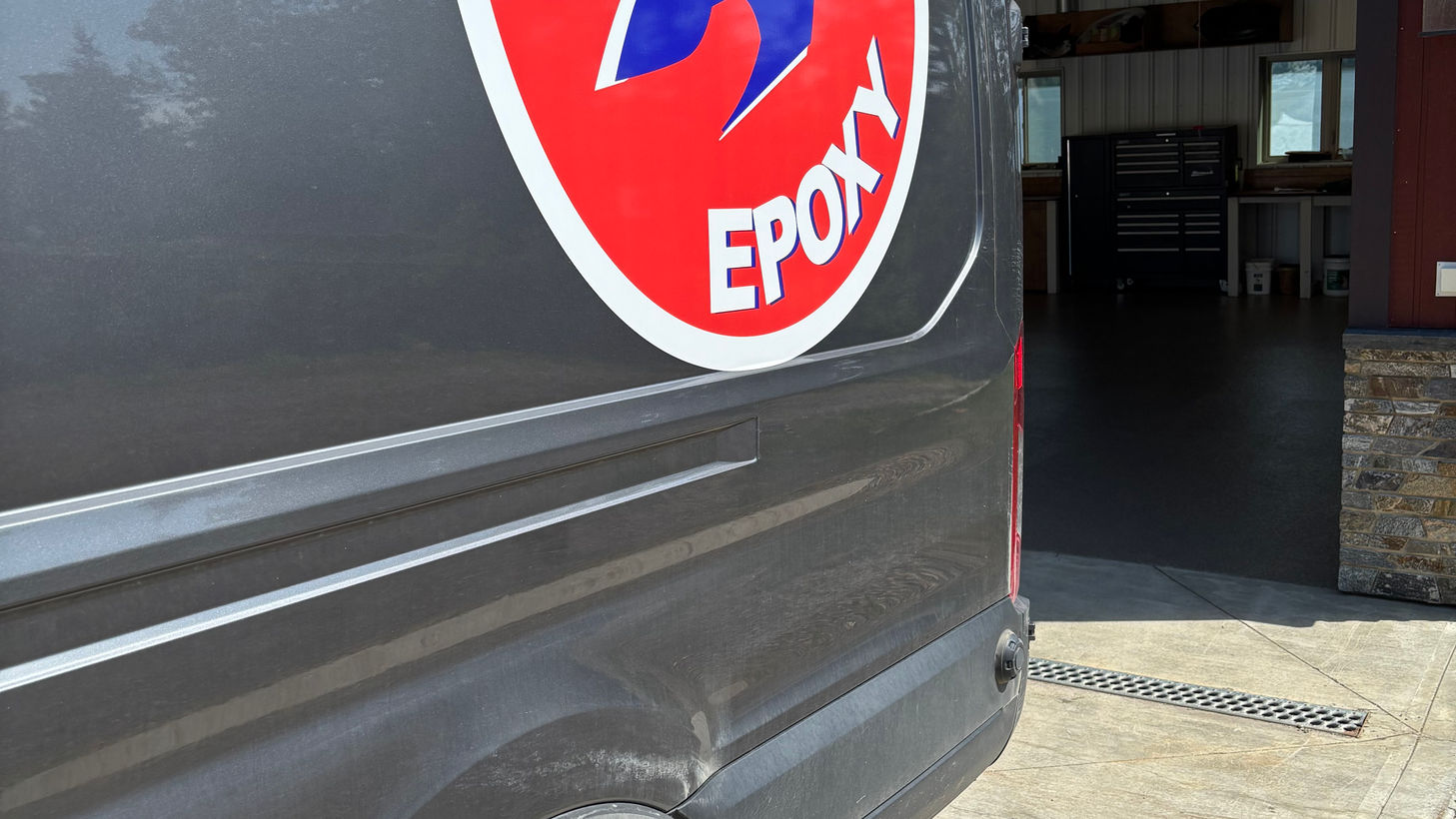 Rocket Epoxy van with logo
