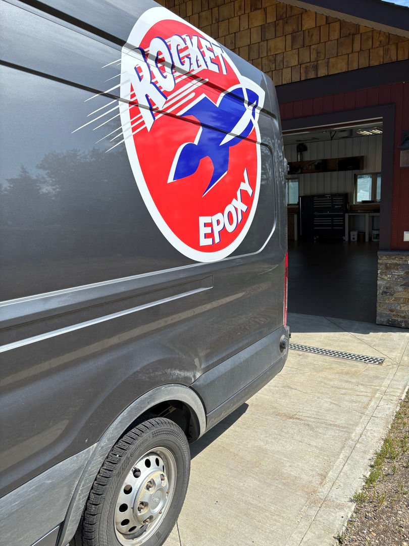 Rocket Epoxy van with logo