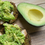 Thumbnail: VegiBread topped with avocado and chicken, with half avocado on board.