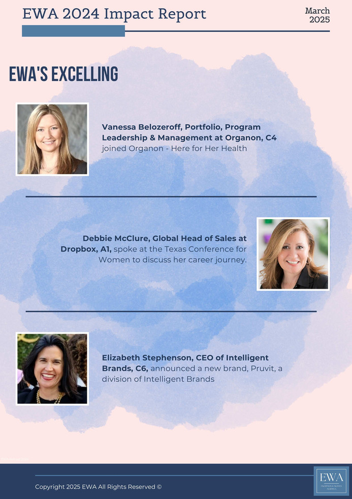 Three women: Vanessa Belopero, Debbie McClure, Elizabeth Stephenson with professional details.