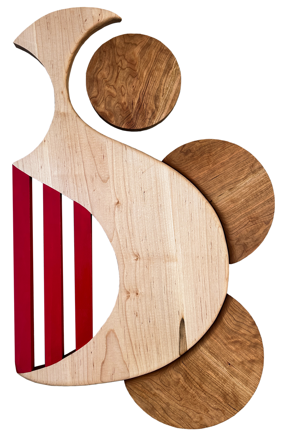 Abstract Wood Art with Circular wood pieces, Junior Designs 