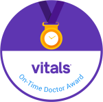 Vitals On-Time Doctor Award for Dr. Reynolds