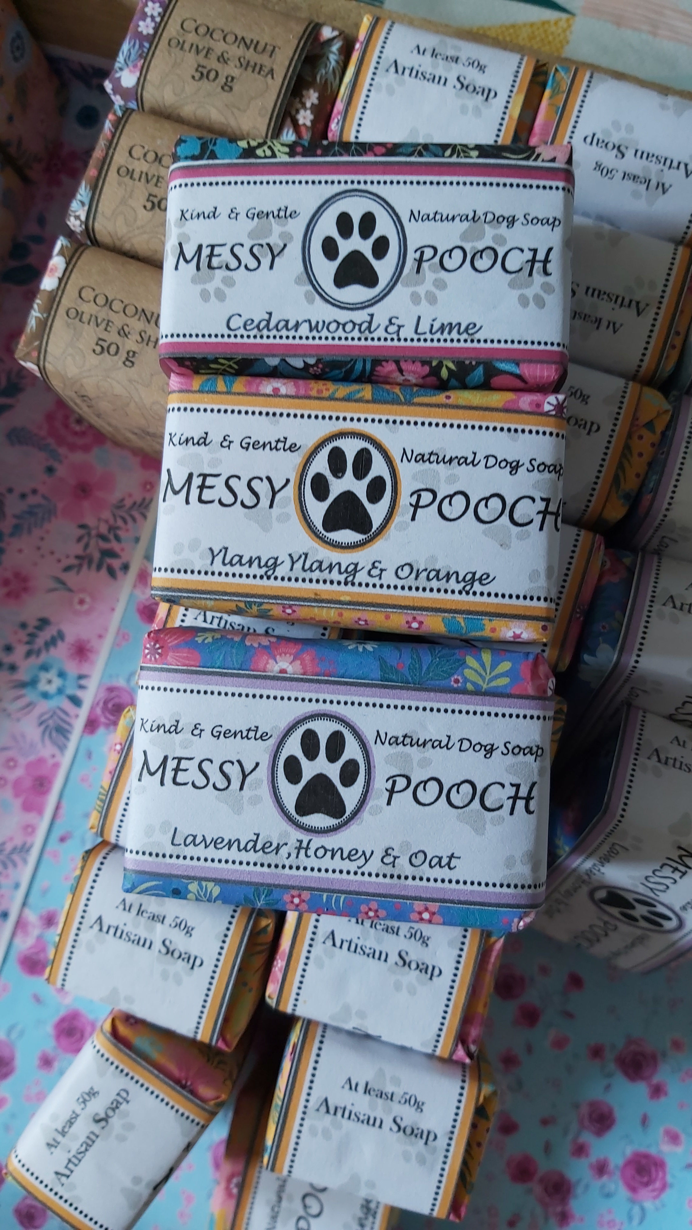 'Messy Pooch' Dog Shampoo Soap- 50g x 3