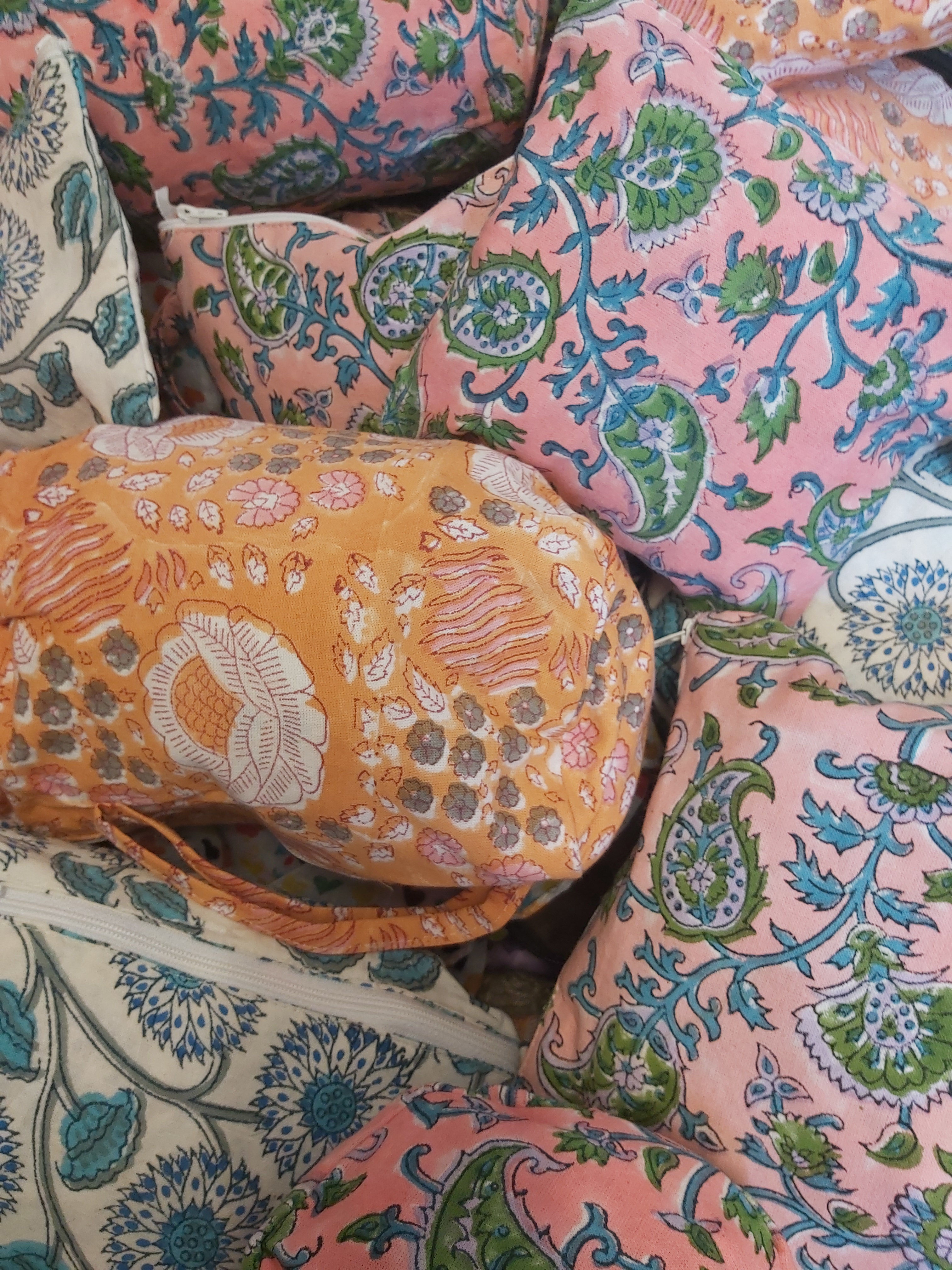 Traditional Jaipur Toiletry Bolster Bags