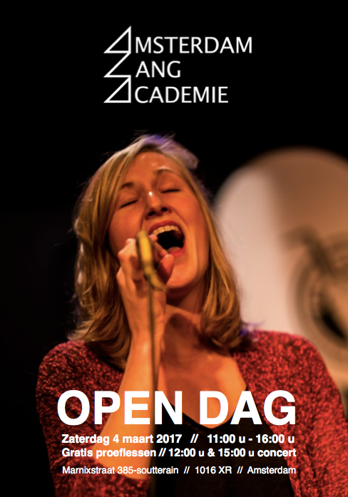 Open Dag 4 maart Amsterdam Zang Academie