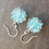 Thumbnail: Aquamarine Murano Glass Dangle Earrings