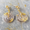 Thumbnail: Transparent Pink Murano Glass Disc Drop Earrings