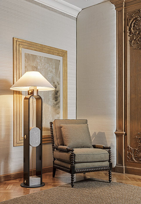 Luxury lamp and armchair