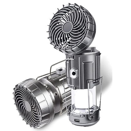 Solar Camping Lantern & Fan, 2-in