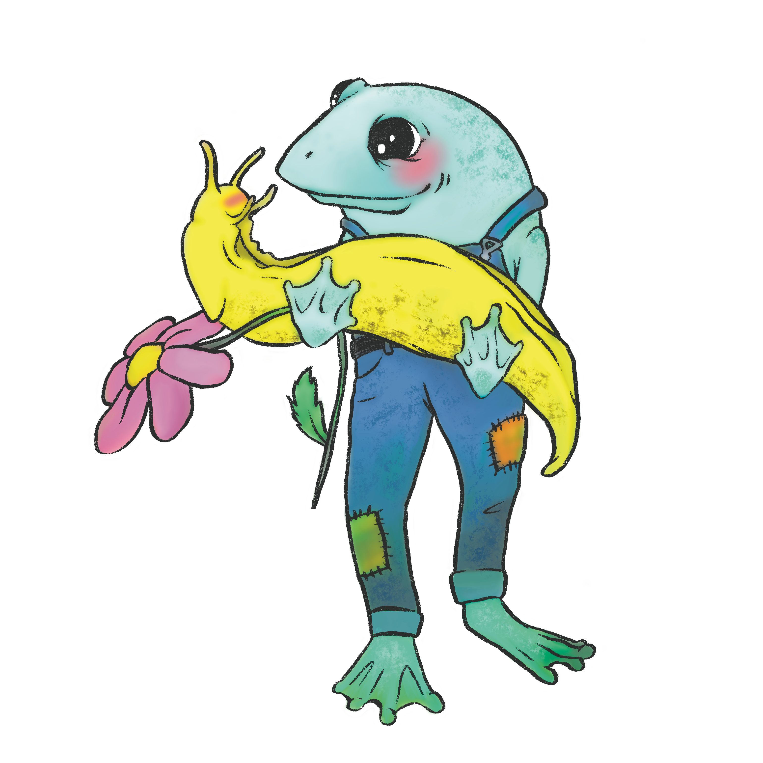 Banana Slug Romance Sticker