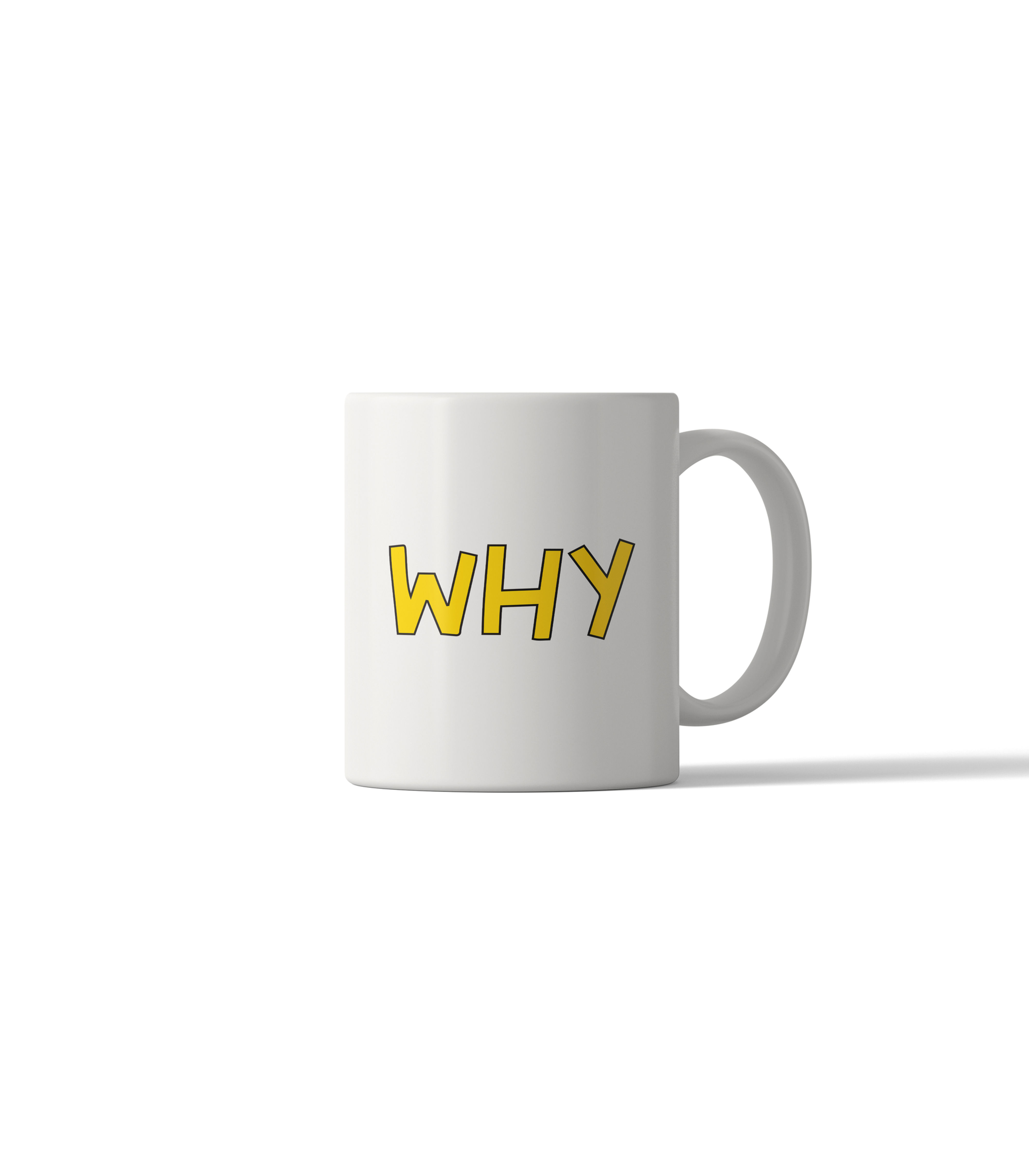 WHY Minimalist Question Mug