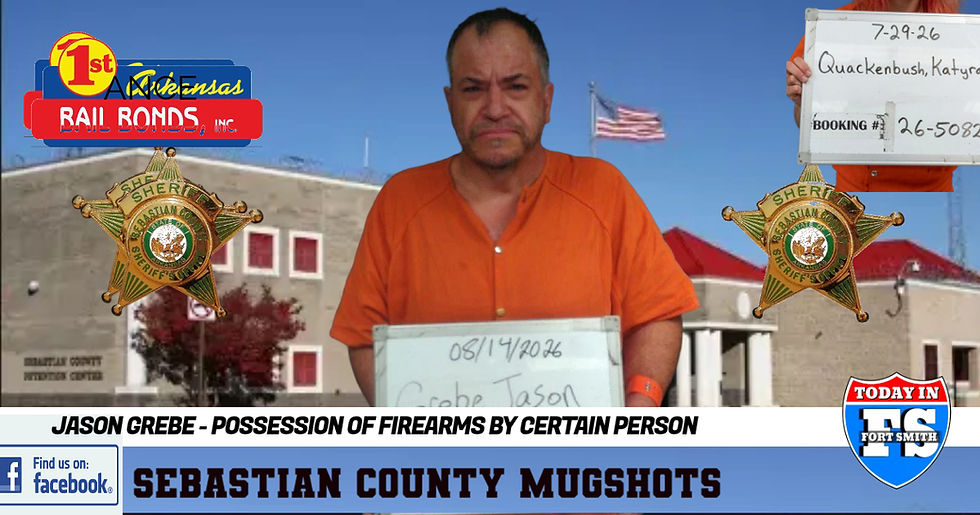 Sebastian County Mugshots: Augist 13, 2026