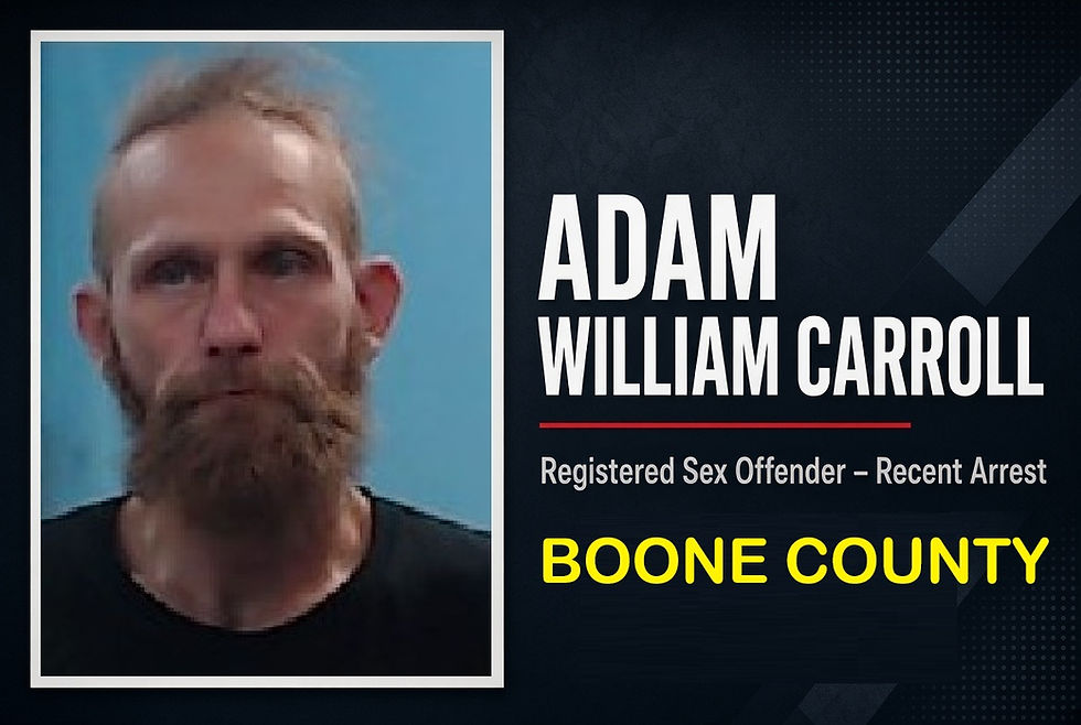 Boone County sex offender arrested for failing to register for the second time in a three month strech