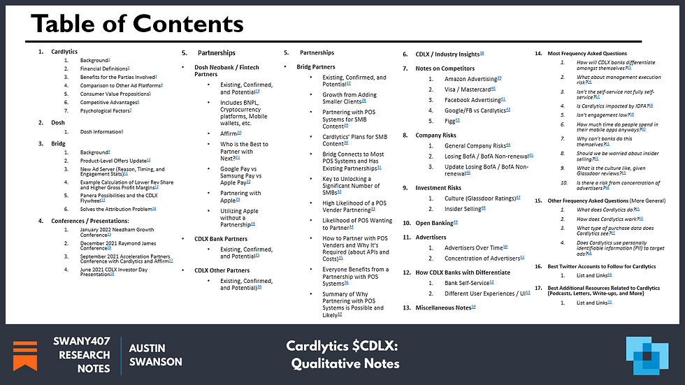 Introducing Cardlytics $CDLX "Research Notes"