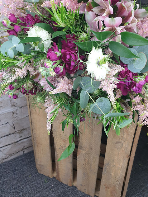 Bouquet, arrangment, summer, stocks, astilbe, nigella, love in the mist, rosemary, eucalyptus