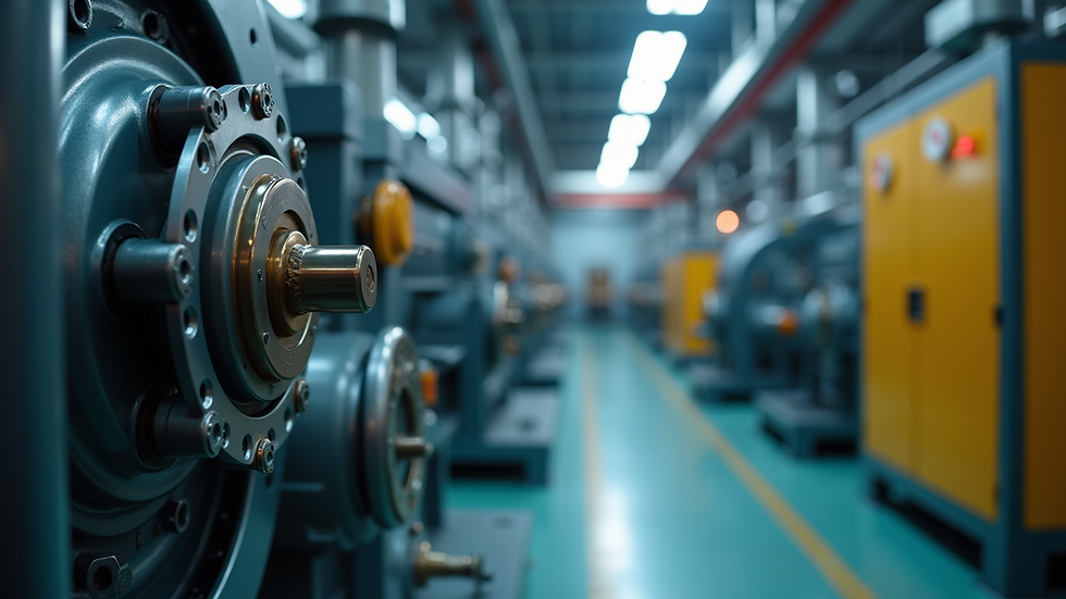 Eye-level view of industrial plant machinery inspected during energy audit