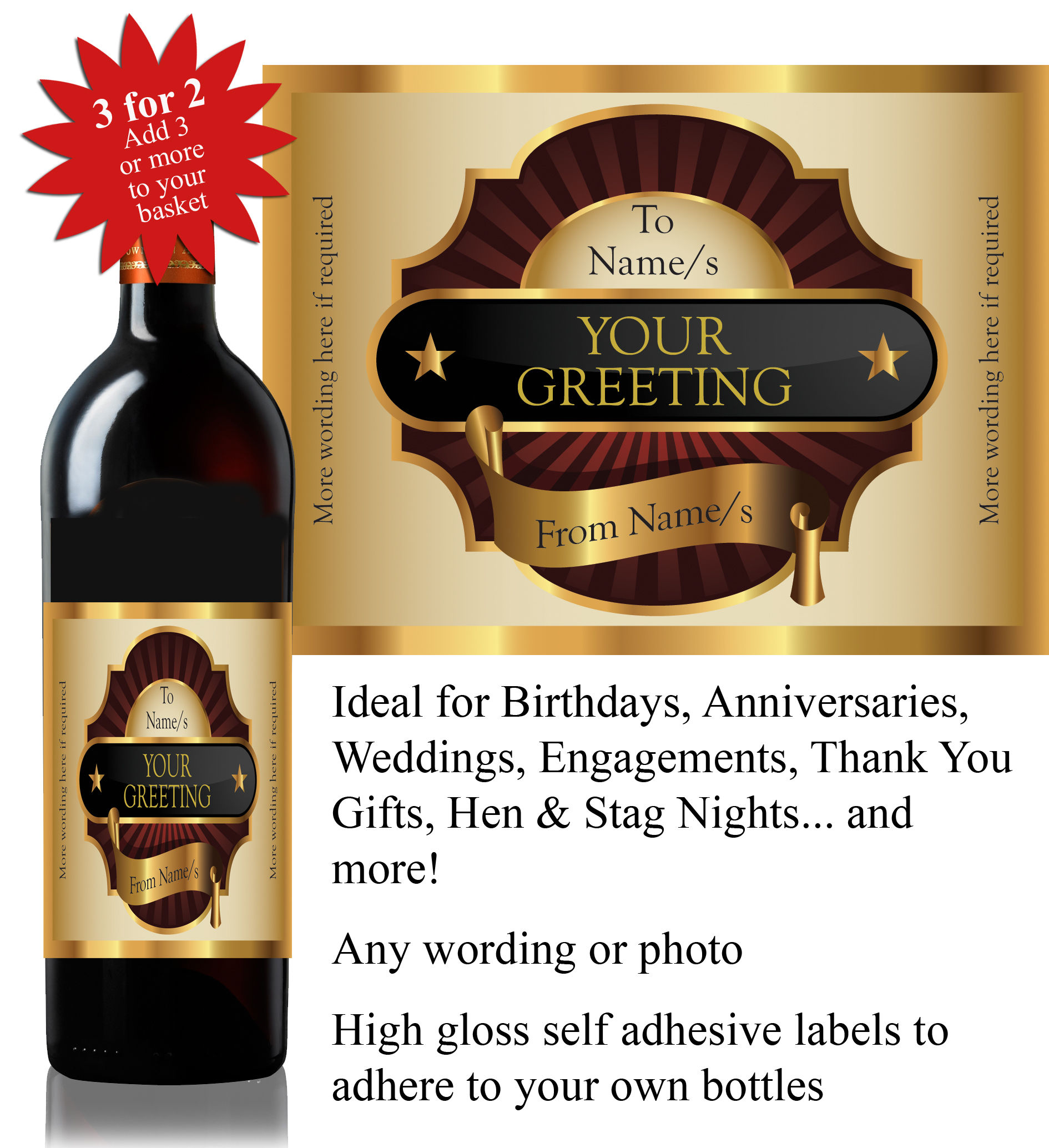 Personalised Label - any wording (WL01)