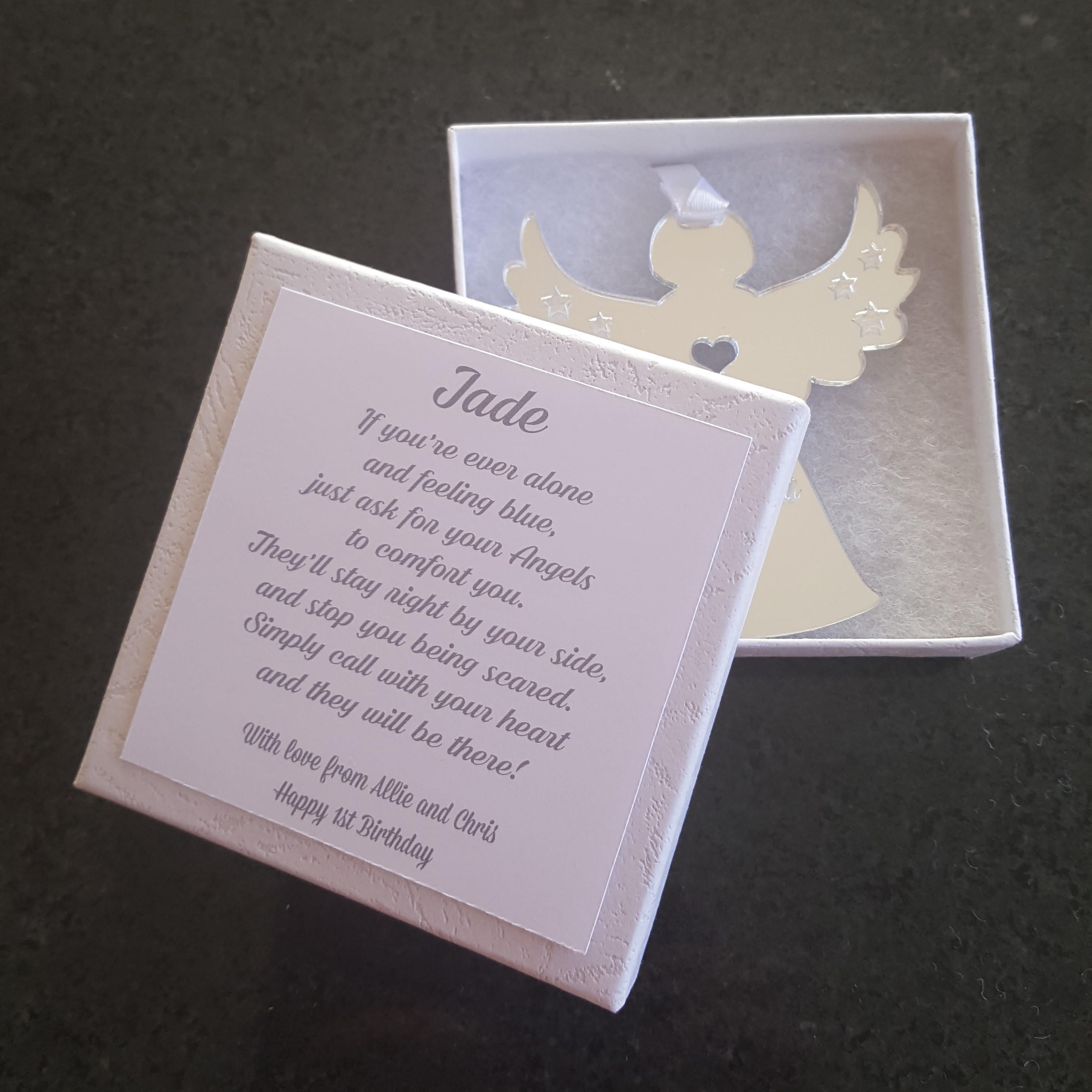Angel boxed personalised Gift Decoration