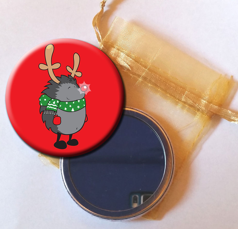 Thumbnail: Various Christmas pocket mirror, badge and magnet gifts